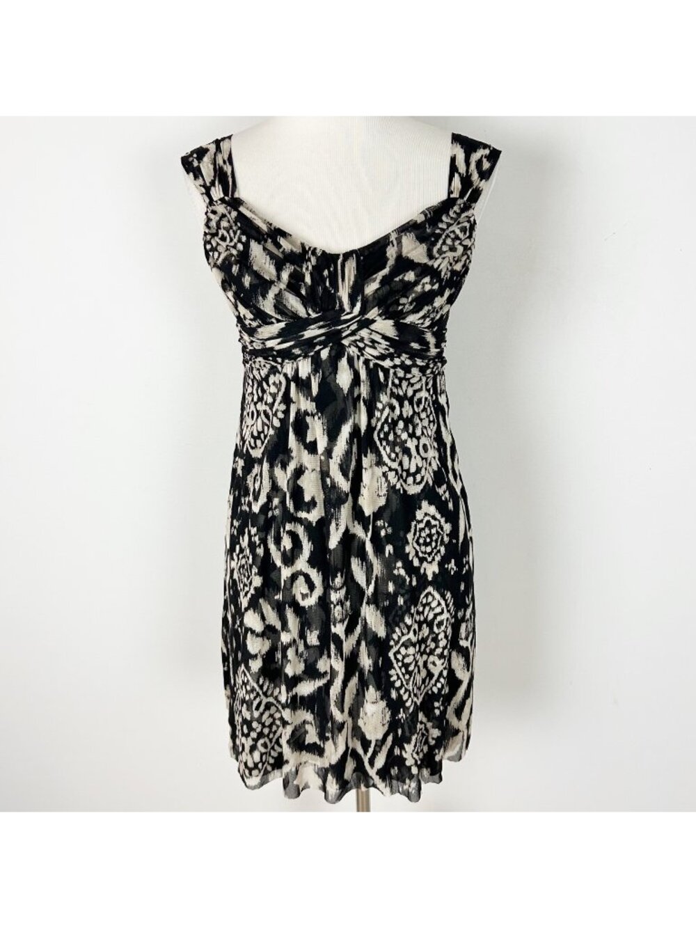 Y2K INC Nylon Tank Dress Stretch Mesh Abstract Forest Fairy Size XS Women's‎